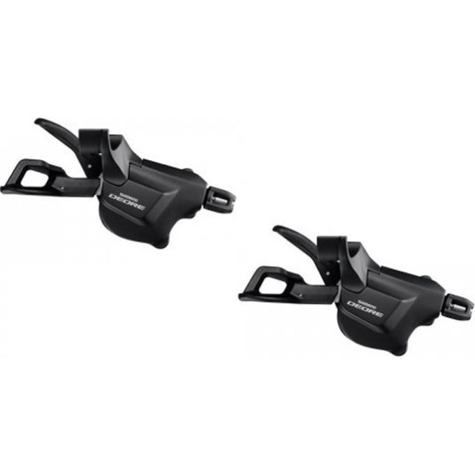 Шифтер SHIMANO DEORE, M6000-I, левый/правый, 2/3x10 скоростей, I-Spec II, без индикатора, трос 1800/ 2050мм ISLM6000IPA